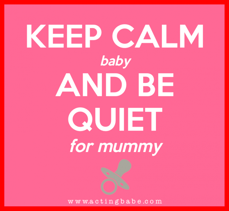 How to make it through an audition without your baby